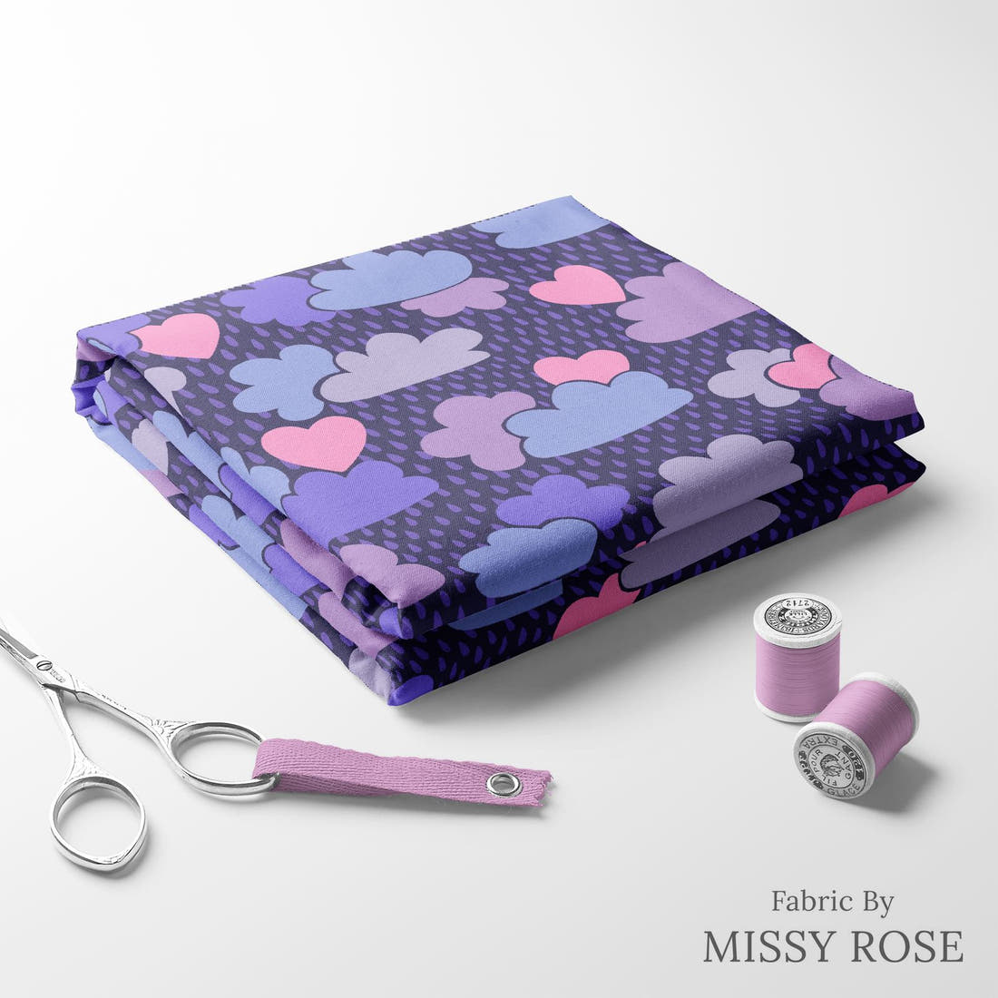 Rosie Browett 46 folded fabric stack with matching thread - pre-order fabric Australia | Fabric by Missy Rose