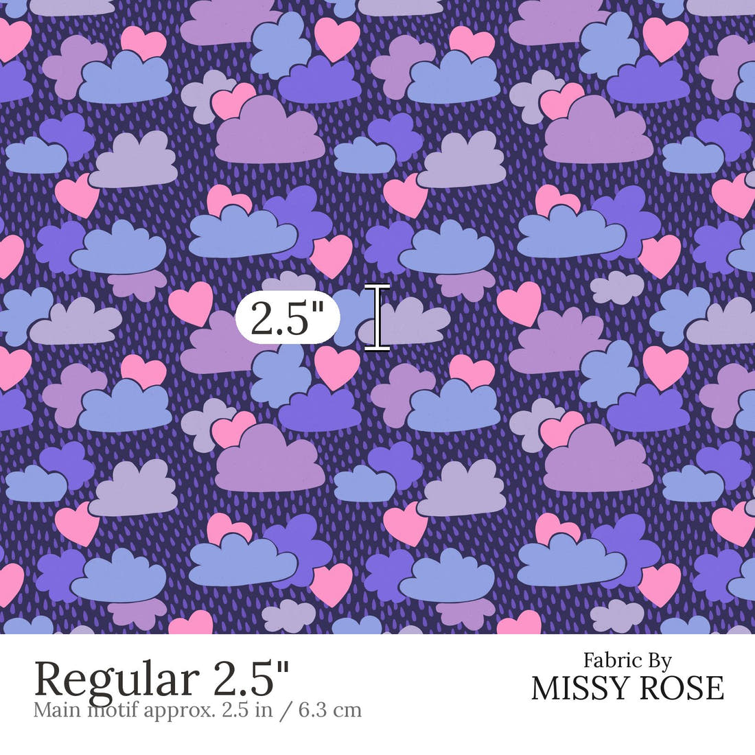 Rosie Browett 46 Regular 2.5 inch print scale guide | Fabric by Missy Rose