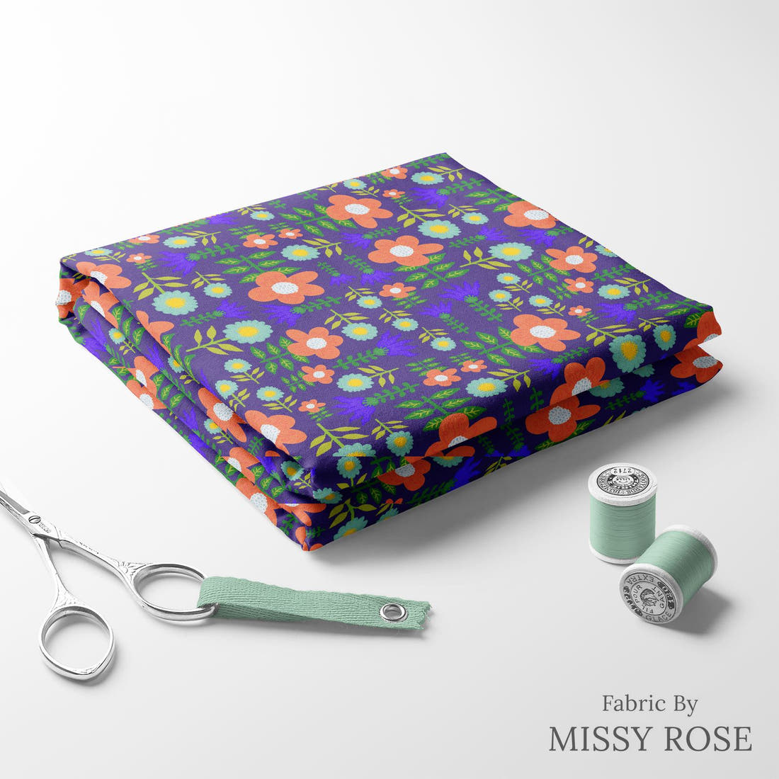 Rosie Browett 47 folded fabric stack with matching thread - pre-order fabric Australia | Fabric by Missy Rose