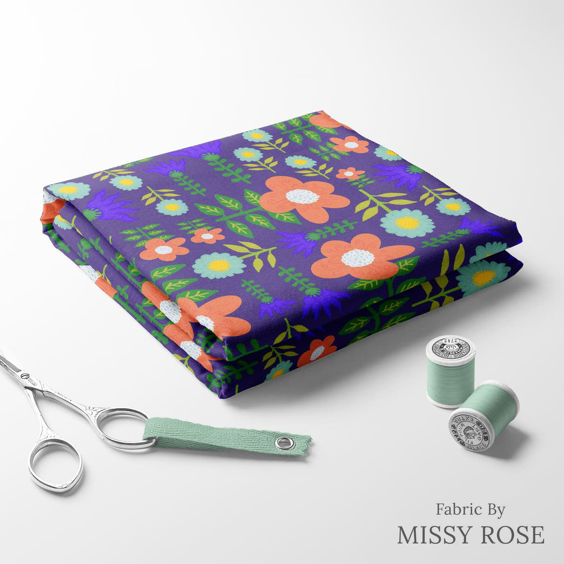 Rosie Browett 47 folded fabric stack with matching thread - pre-order fabric Australia | Fabric by Missy Rose