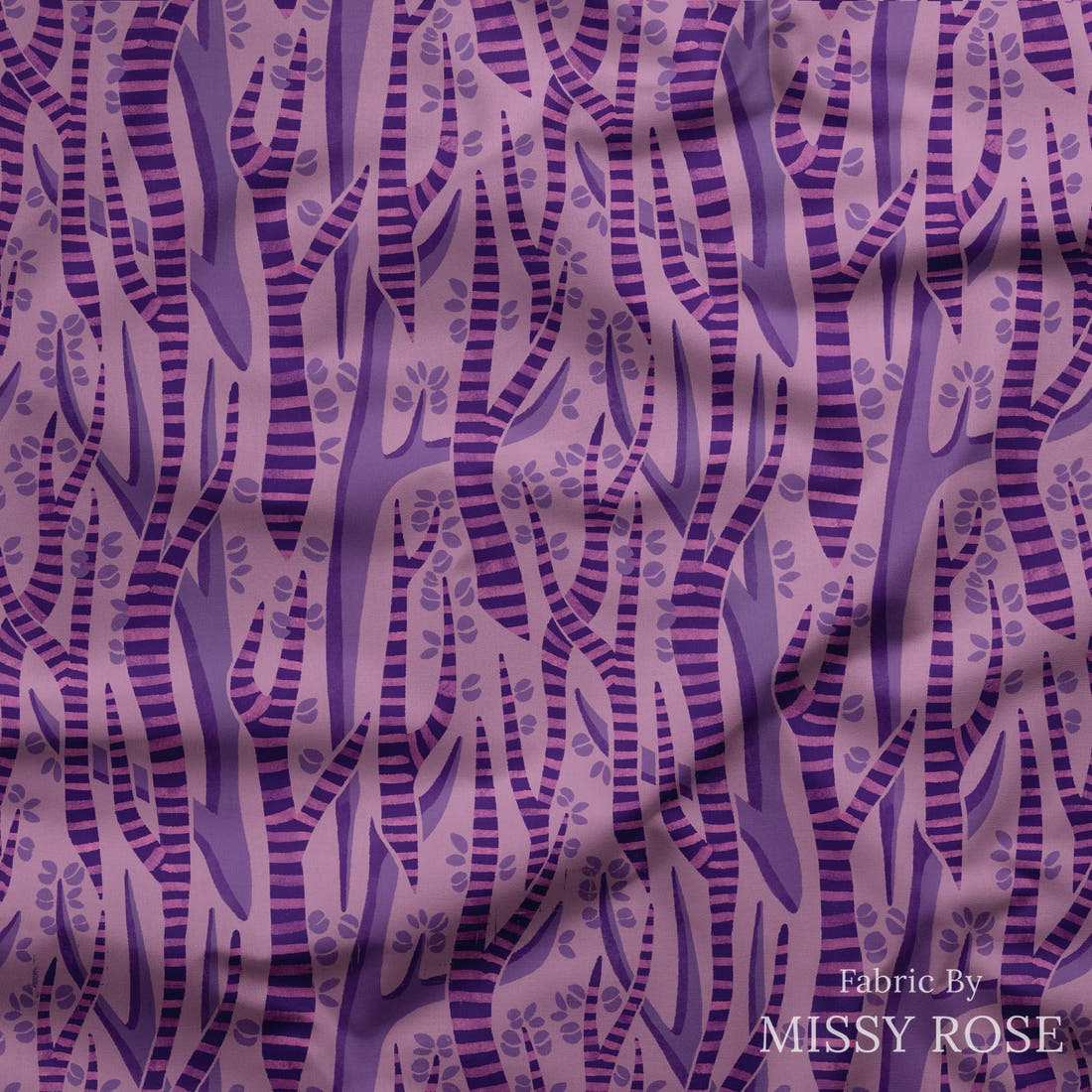 Rosie Browett 48 draped fabric mockup - custom printed fabric by the metre | Fabric by Missy Rose