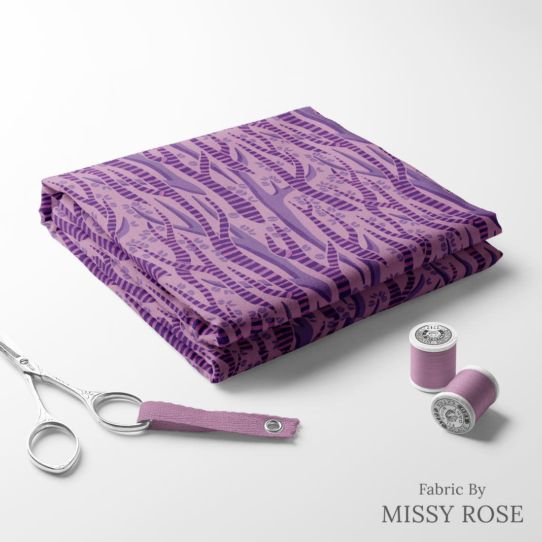 Rosie Browett 48 folded fabric stack with matching thread - pre-order fabric Australia | Fabric by Missy Rose