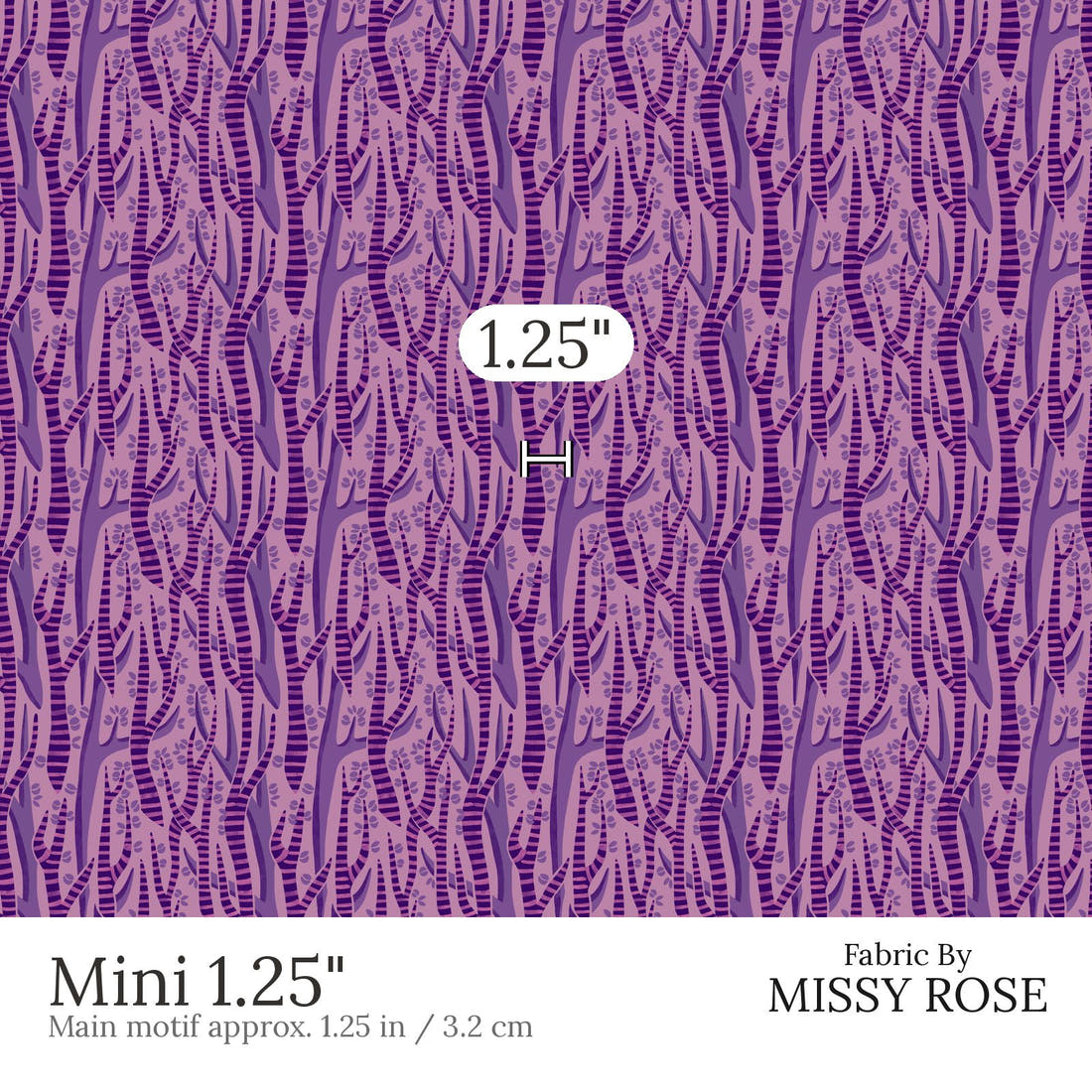 Rosie Browett 48 Mini 1.25 inch print scale guide | Fabric by Missy Rose