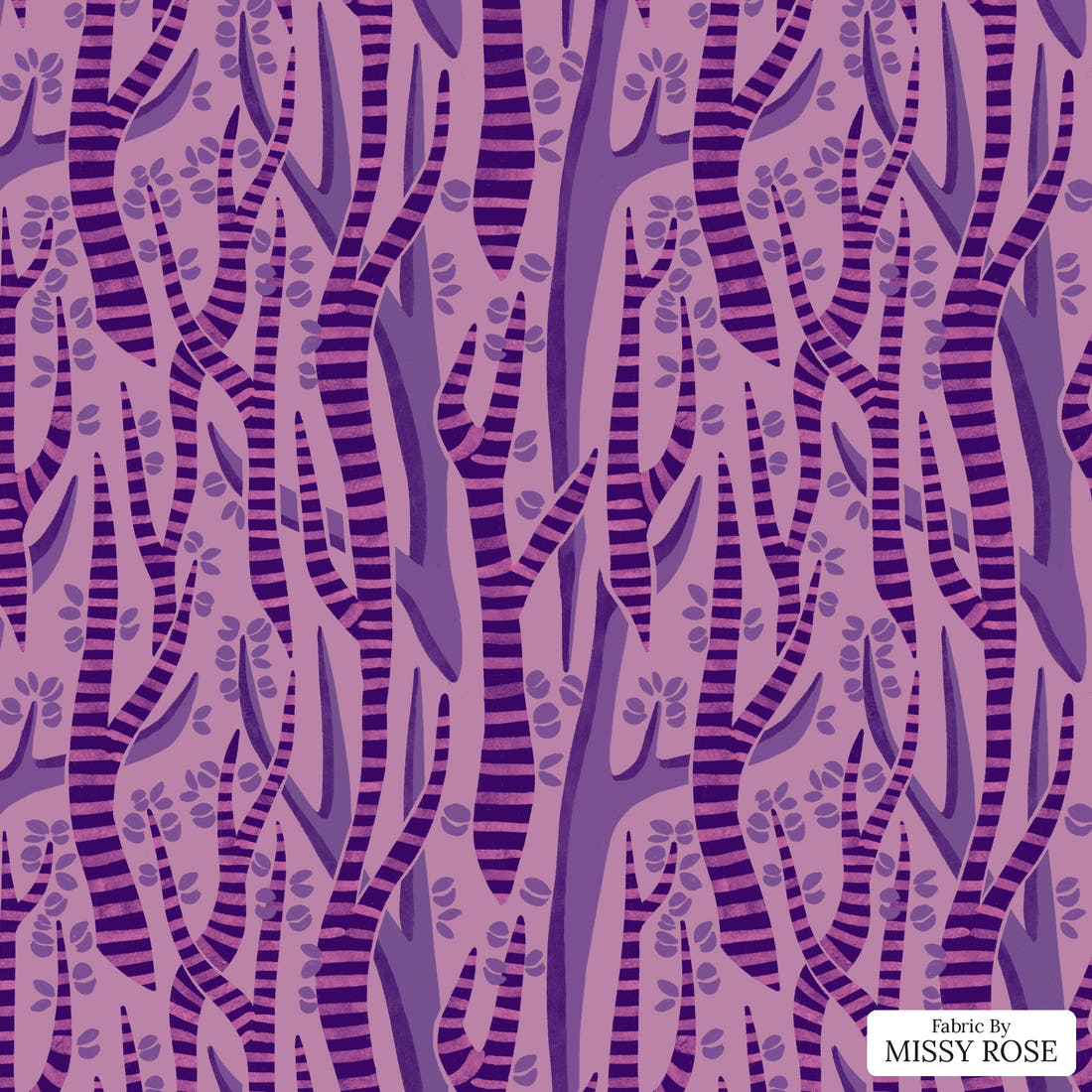Rosie Browett 48 - flat view of the print, zoom in for detail | Fabric by Missy Rose