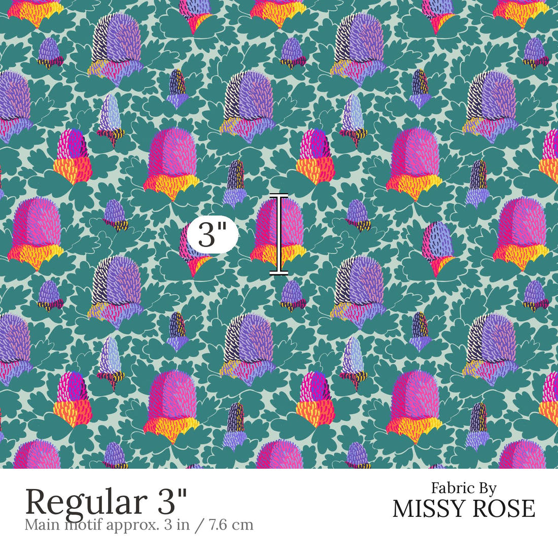 Rosie Browett 49 Regular 3 inch print scale guide | Fabric by Missy Rose