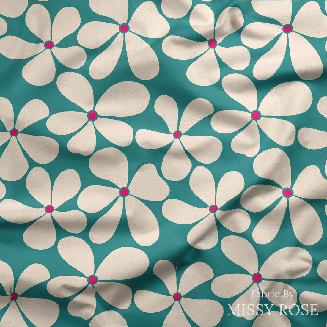 Rosie Browett 50 draped fabric mockup - custom printed fabric by the metre | Fabric by Missy Rose