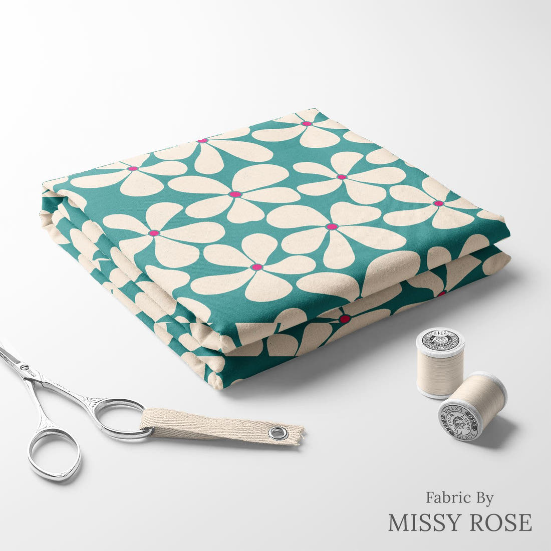 Rosie Browett 50 folded fabric stack with matching thread - pre-order fabric Australia | Fabric by Missy Rose