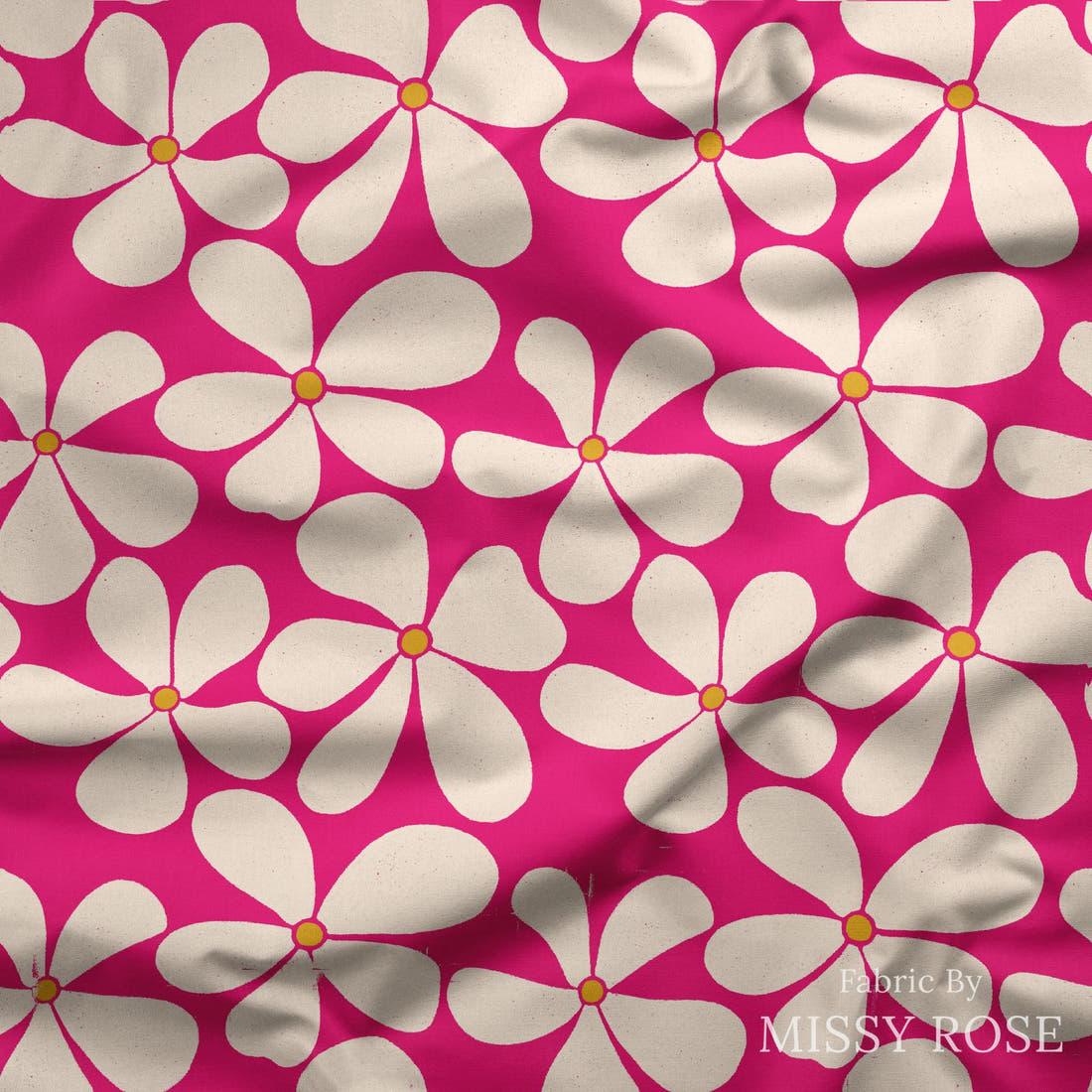 Rosie Browett 51 draped fabric mockup - custom printed fabric by the metre | Fabric by Missy Rose