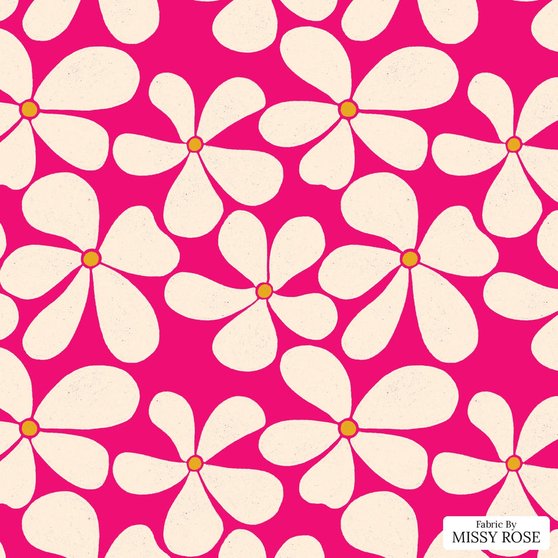Rosie Browett 51 - flat view of the print, zoom in for detail | Fabric by Missy Rose