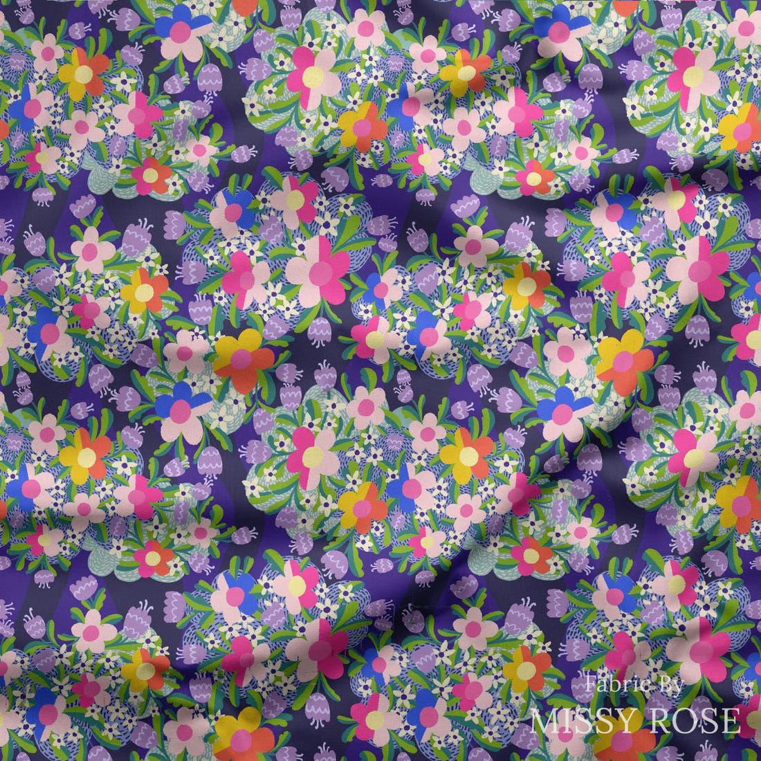 Rosie Browett 52 draped fabric mockup - custom printed fabric by the metre | Fabric by Missy Rose