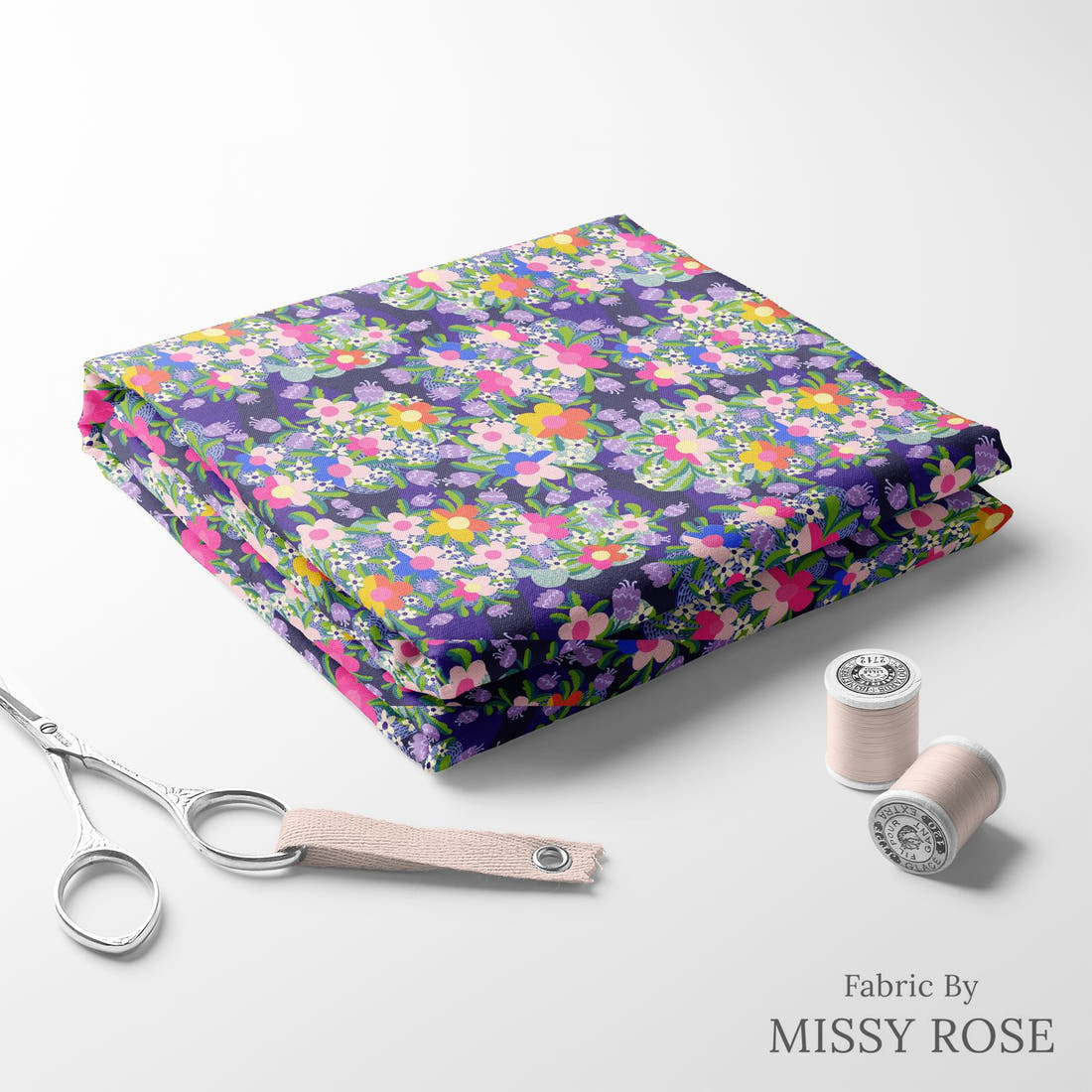 Rosie Browett 52 folded fabric stack with matching thread - pre-order fabric Australia | Fabric by Missy Rose