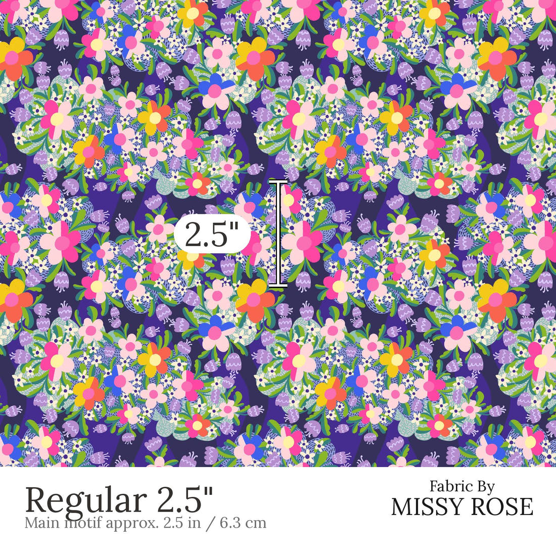 Rosie Browett 52 Regular 2.5 inch print scale guide | Fabric by Missy Rose