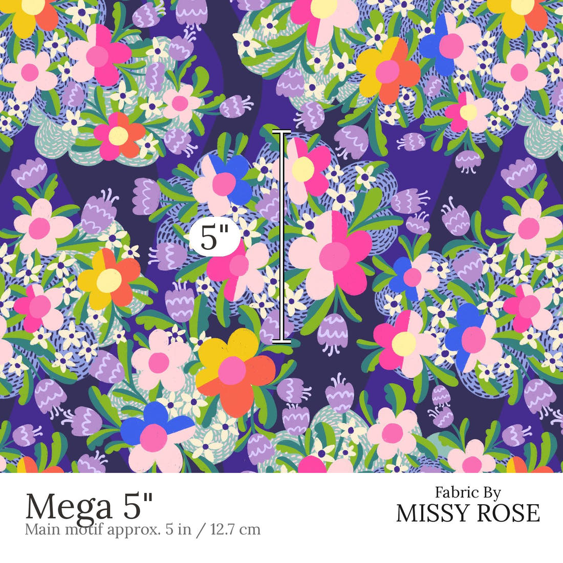 Rosie Browett 52 Mega 5 inch print scale guide | Fabric by Missy Rose