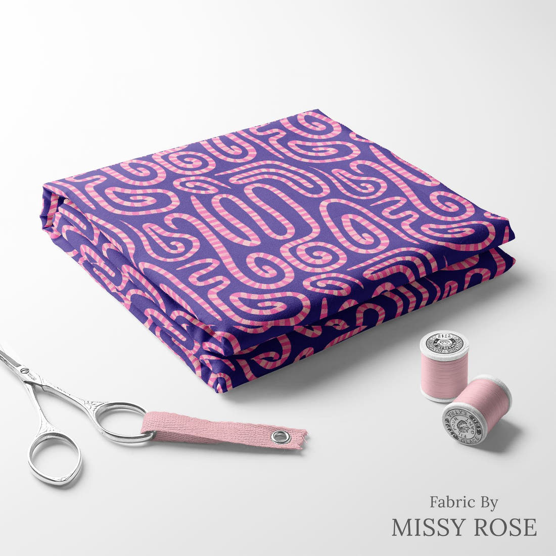 Rosie Browett 53 folded fabric stack with matching thread - pre-order fabric Australia | Fabric by Missy Rose