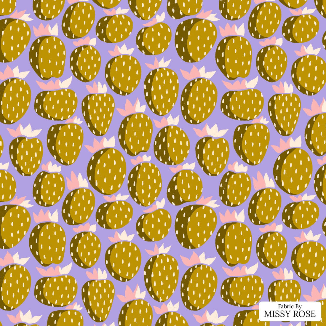 Rosie Browett 54 - flat view of the print, zoom in for detail | Fabric by Missy Rose
