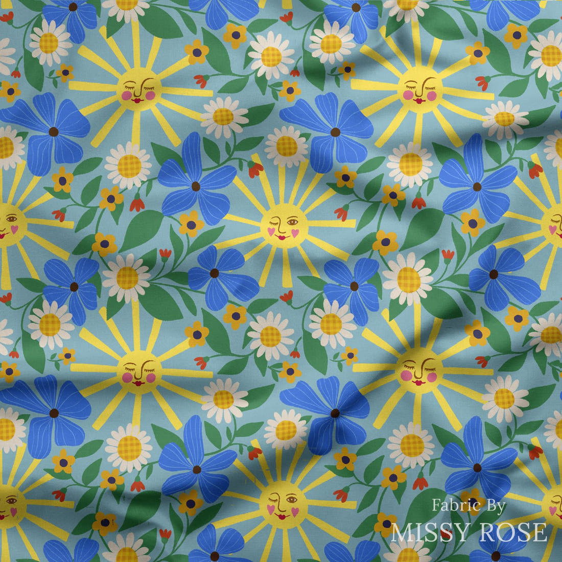 Rosie Browett 55 draped fabric mockup - custom printed fabric by the metre | Fabric by Missy Rose