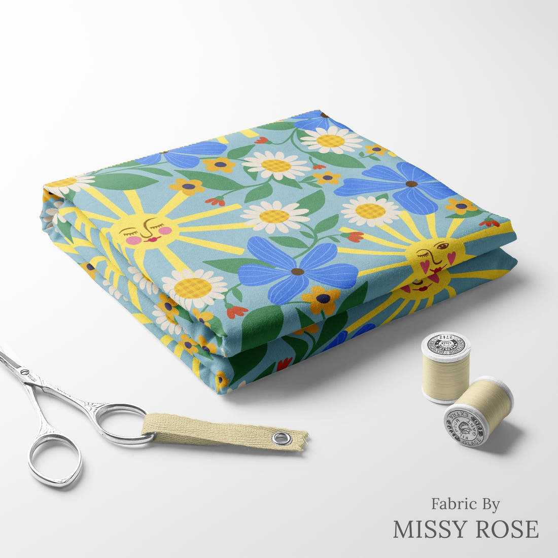 Rosie Browett 55 folded fabric stack with matching thread - pre-order fabric Australia | Fabric by Missy Rose