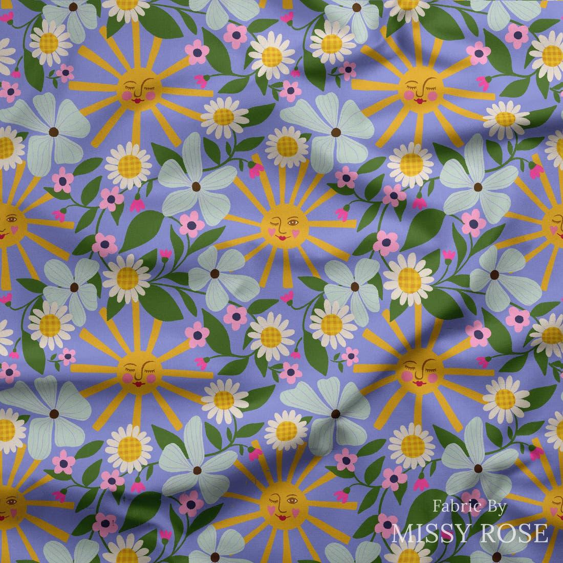 Rosie Browett 56 draped fabric mockup - custom printed fabric by the metre | Fabric by Missy Rose