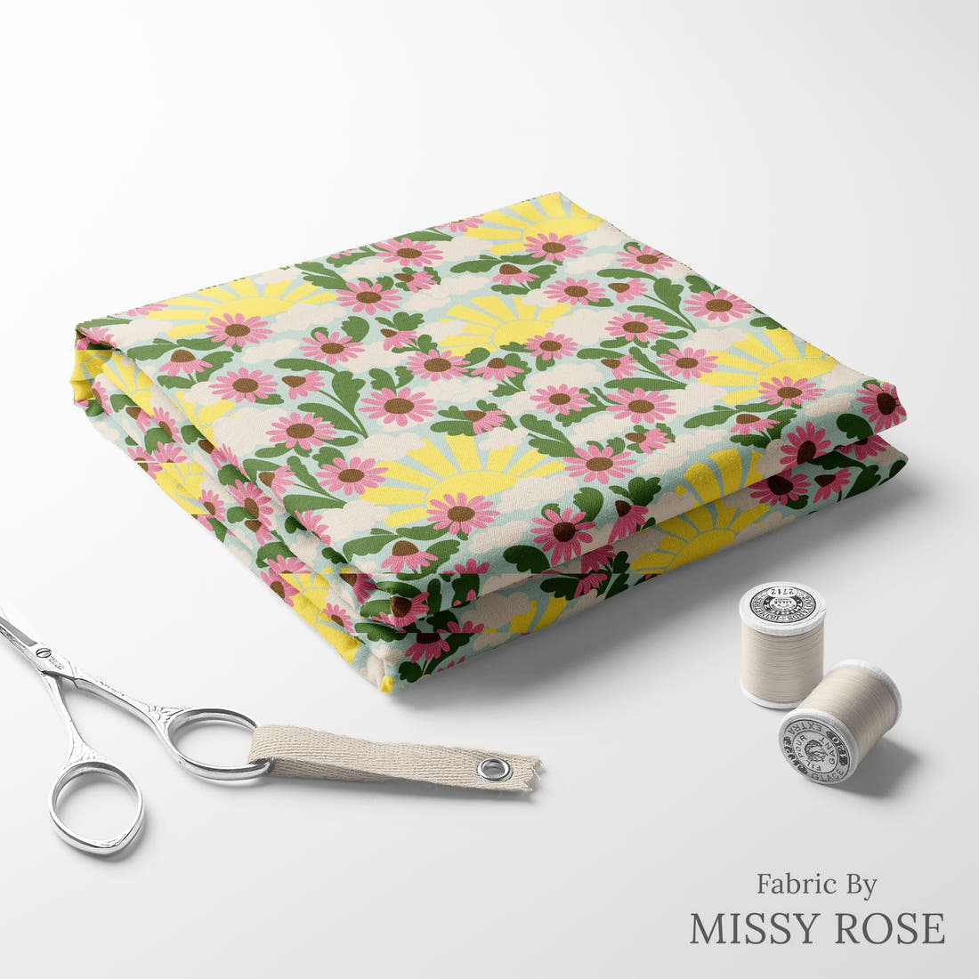 Rosie Browett 57 folded fabric stack with matching thread - pre-order fabric Australia | Fabric by Missy Rose