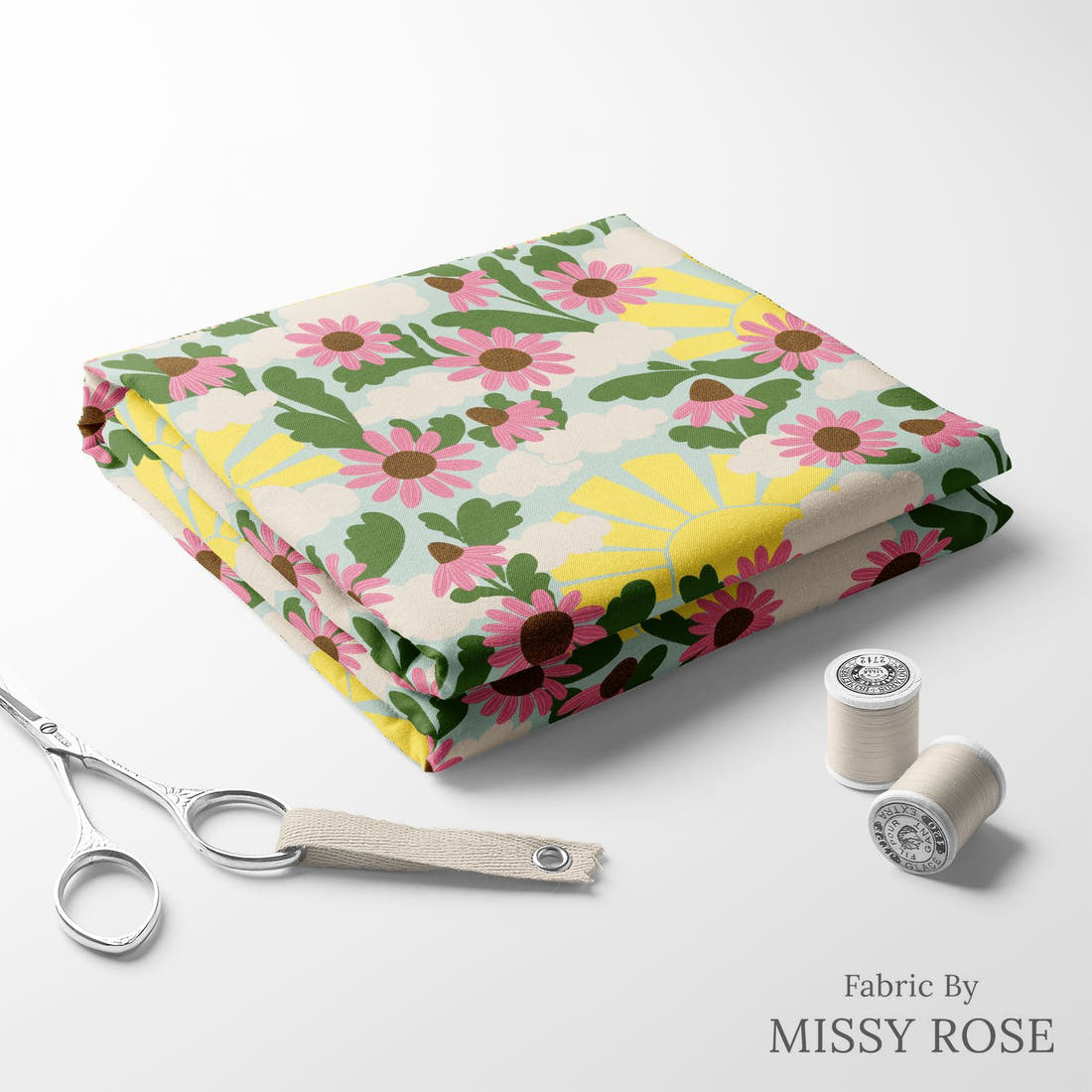 Rosie Browett 57 folded fabric stack with matching thread - pre-order fabric Australia | Fabric by Missy Rose