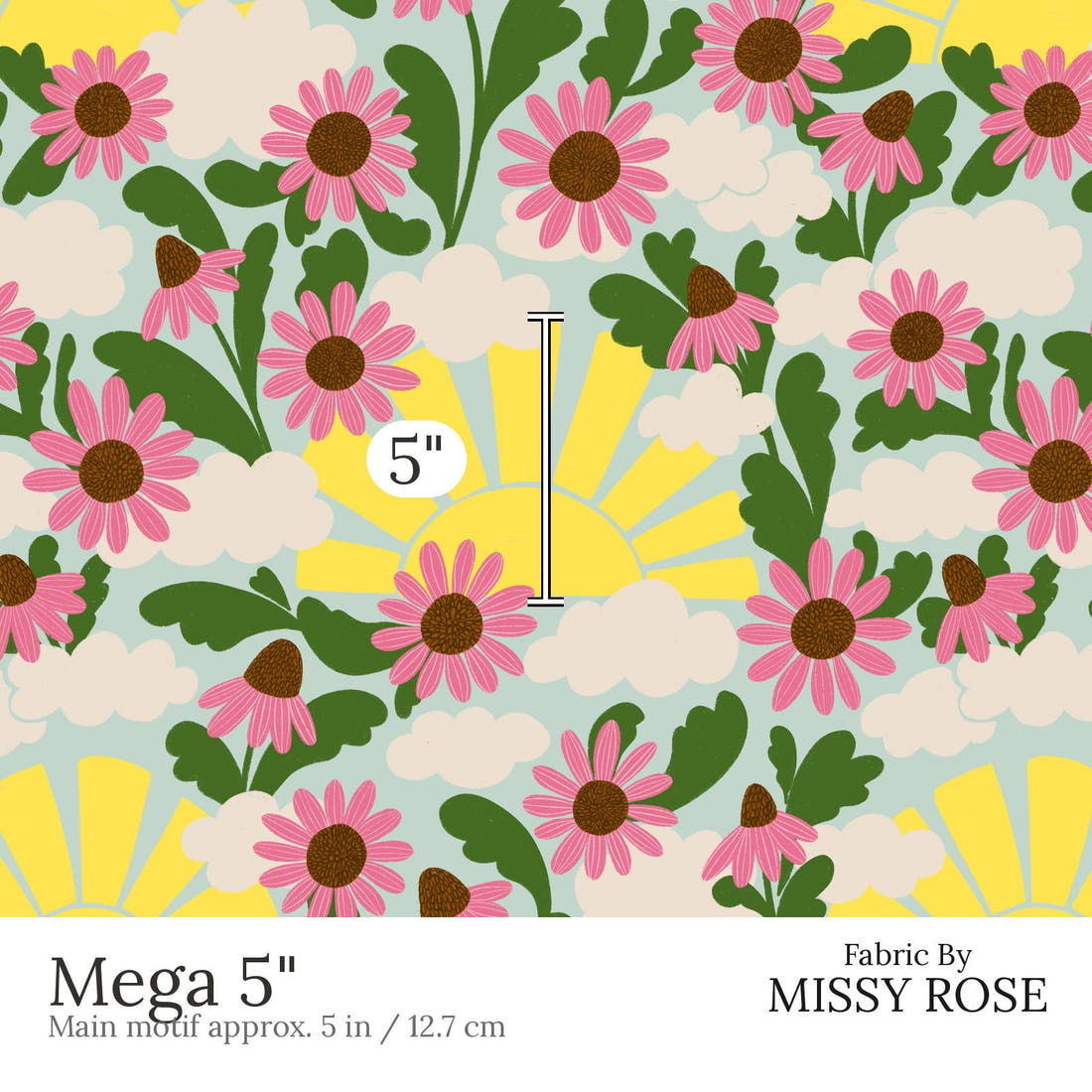 Rosie Browett 57 Mega 5 inch print scale guide | Fabric by Missy Rose
