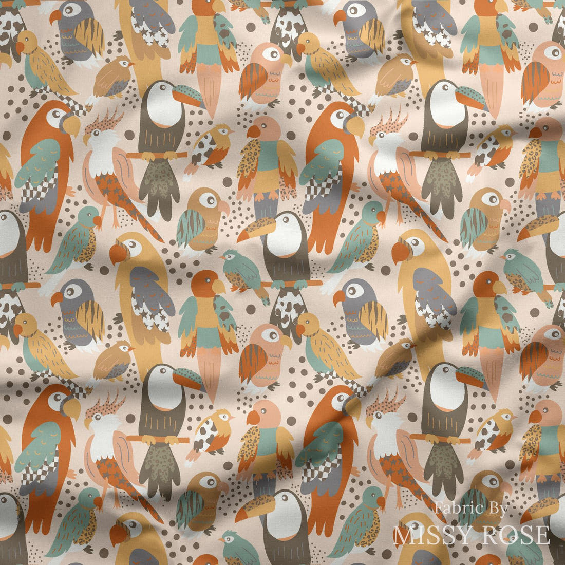 Scandi 10 draped fabric mockup - custom printed fabric by the metre | Fabric by Missy Rose
