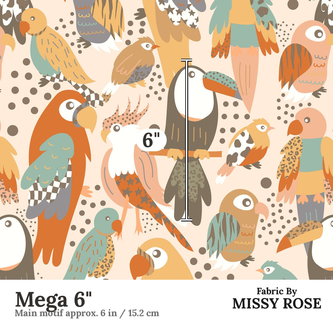 Scandi 10 Mega 6 inch print scale guide | Fabric by Missy Rose