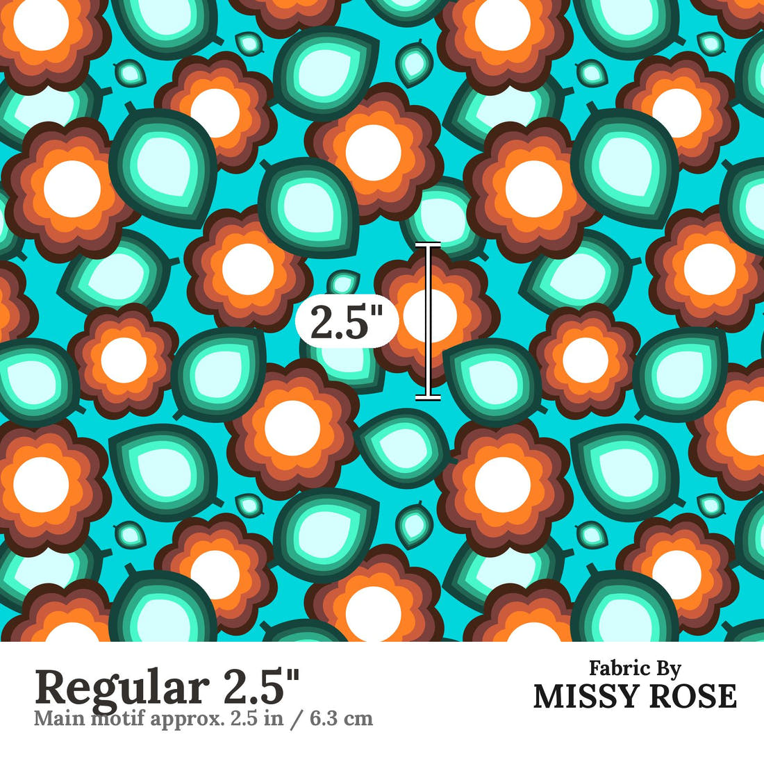 Scandi 11 Regular 2.5 inch print scale guide | Fabric by Missy Rose