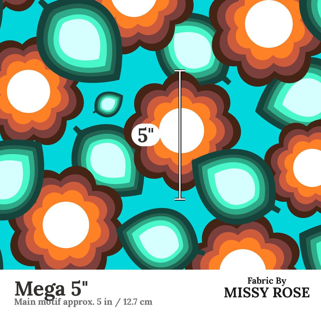 Scandi 11 Mega 5 inch print scale guide | Fabric by Missy Rose
