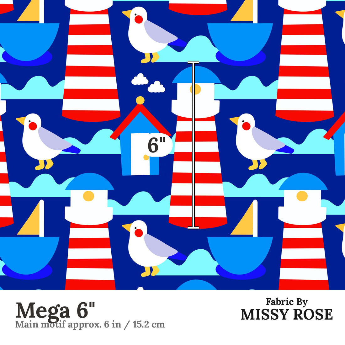 Scandi 14 Mega 6 inch print scale guide | Fabric by Missy Rose