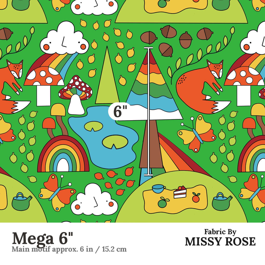 Scandi 15 Mega 6 inch print scale guide | Fabric by Missy Rose