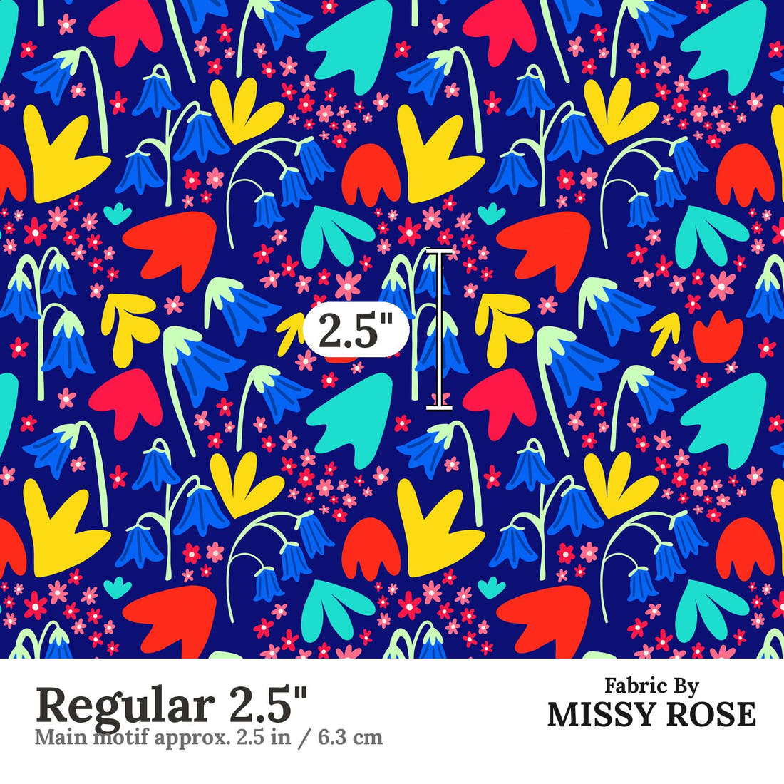 Scandi 16 Regular 2.5 inch print scale guide | Fabric by Missy Rose
