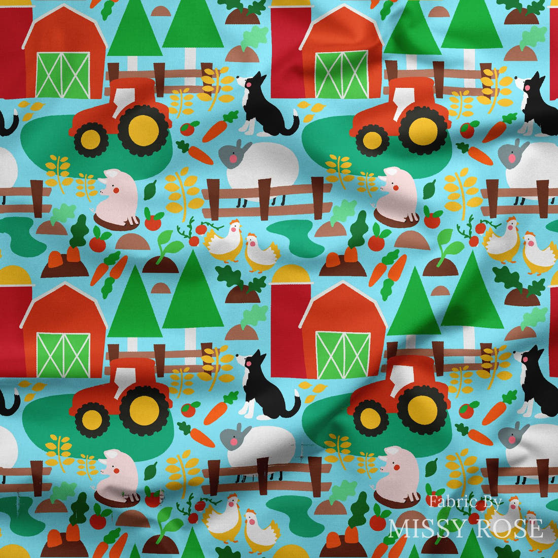 Scandi 17 draped fabric mockup - custom printed fabric by the metre | Fabric by Missy Rose