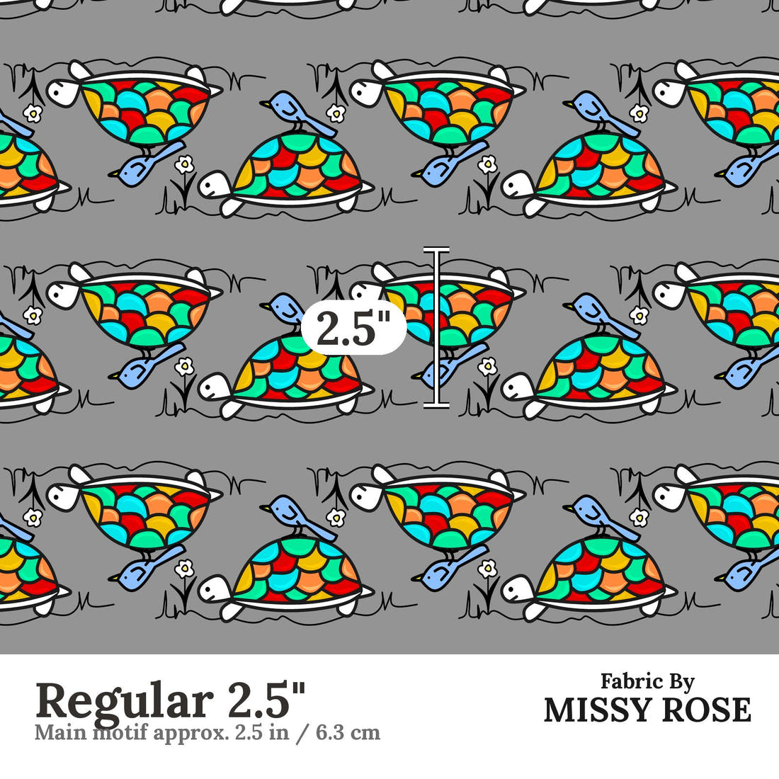 Scandi 18 Regular 2.5 inch print scale guide | Fabric by Missy Rose