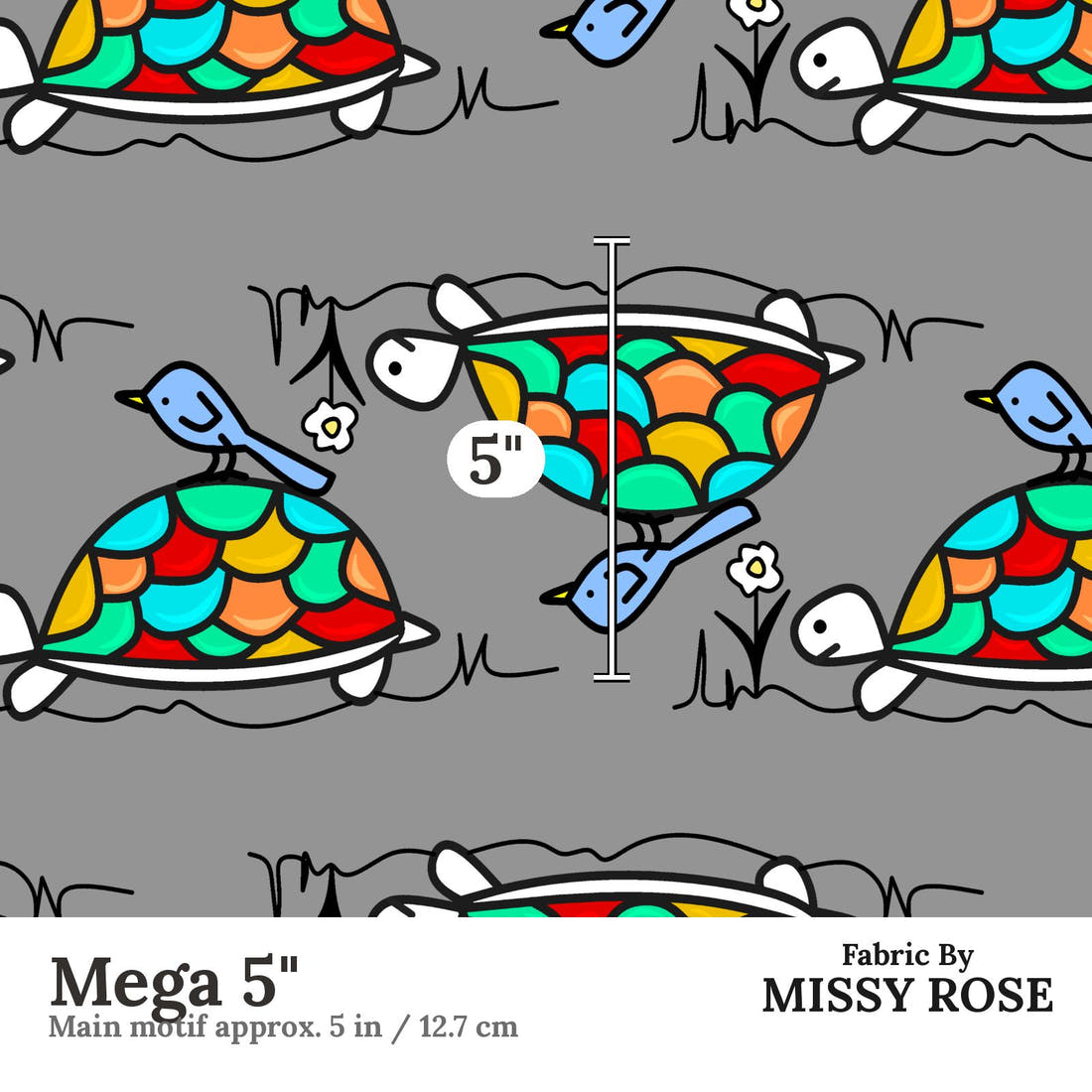 Scandi 18 Mega 5 inch print scale guide | Fabric by Missy Rose