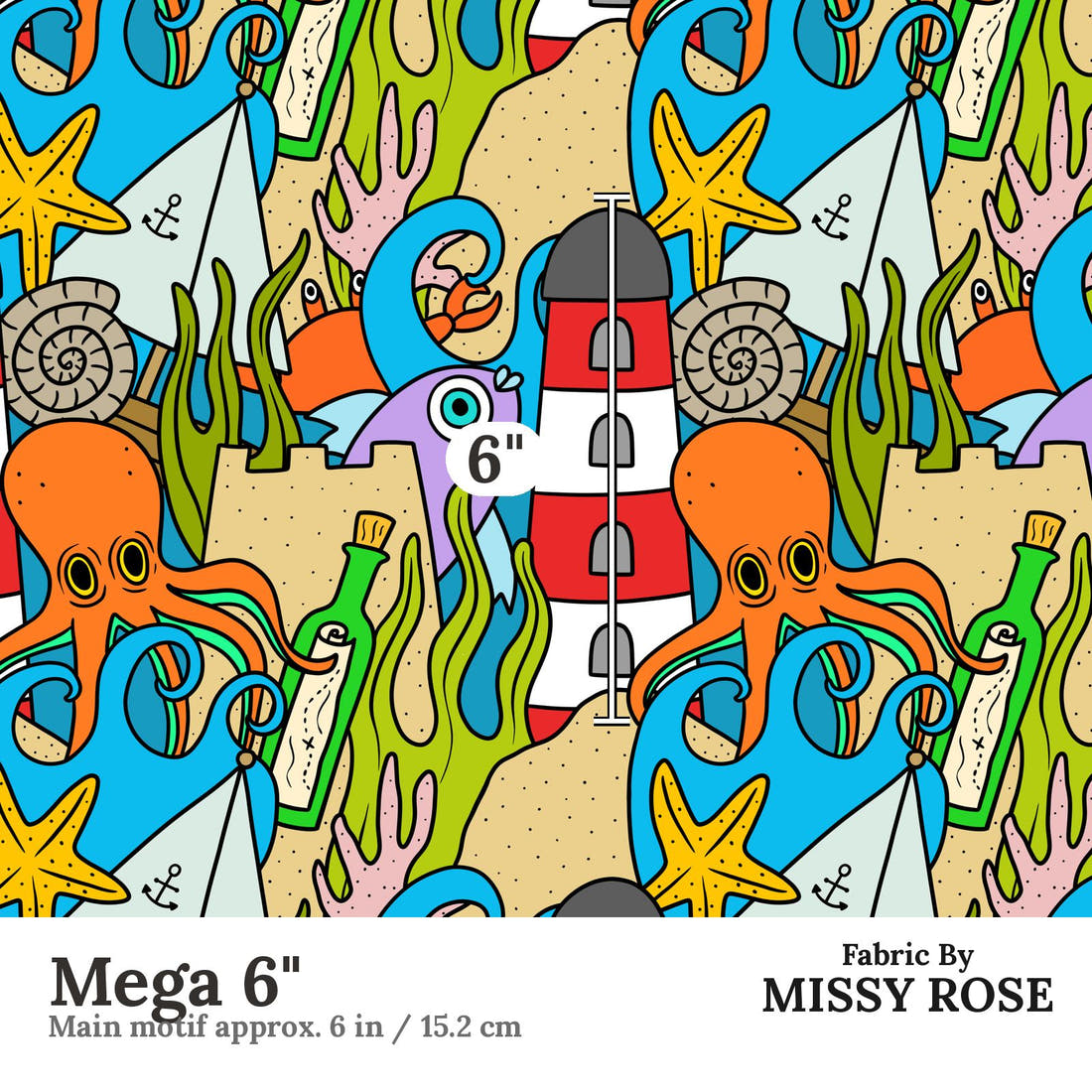 Scandi 19 Mega 6 inch print scale guide | Fabric by Missy Rose