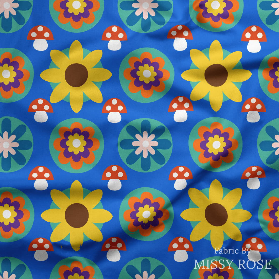 Scandi 2 draped fabric mockup - custom printed fabric by the metre | Fabric by Missy Rose