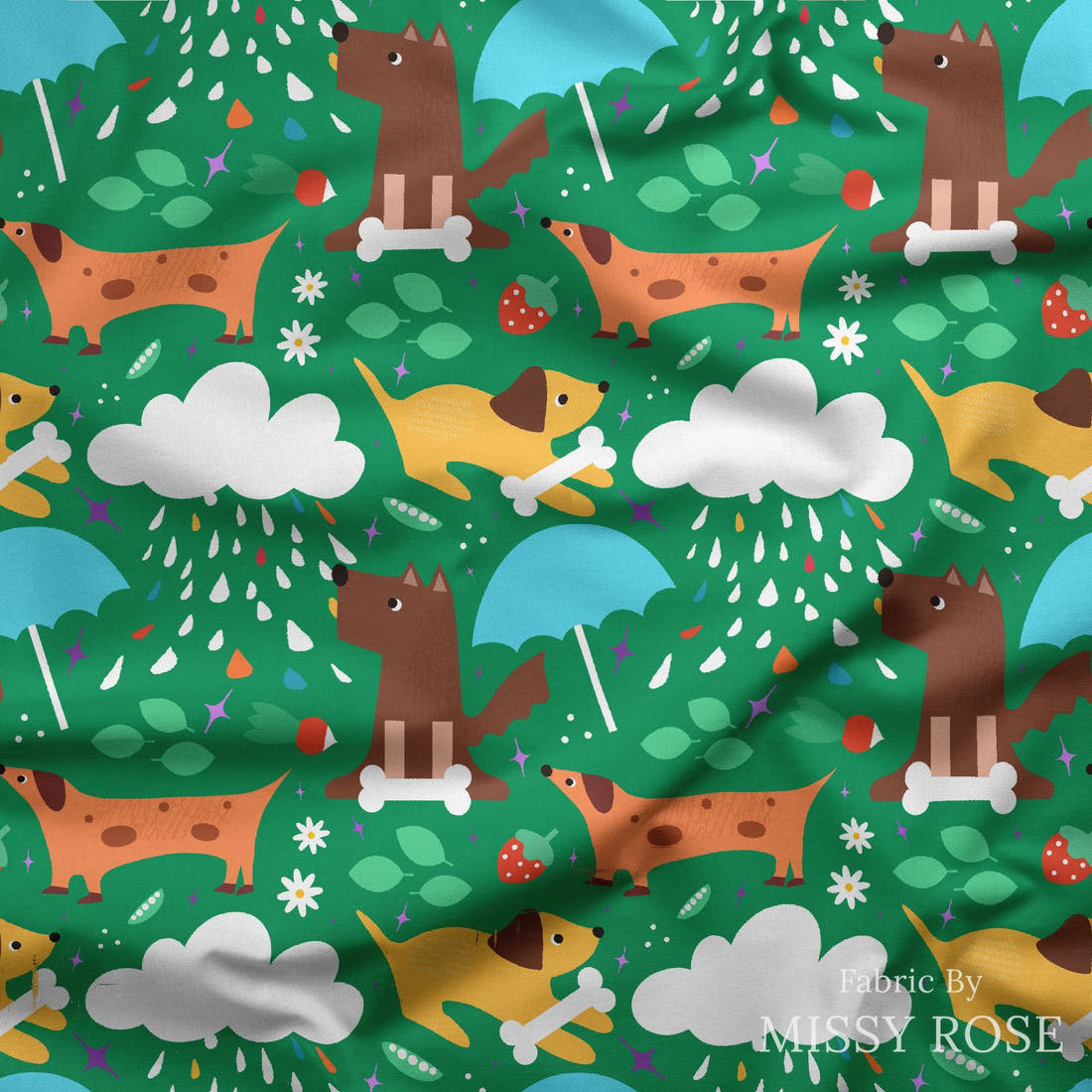 Scandi 21 draped fabric mockup - custom printed fabric by the metre | Fabric by Missy Rose