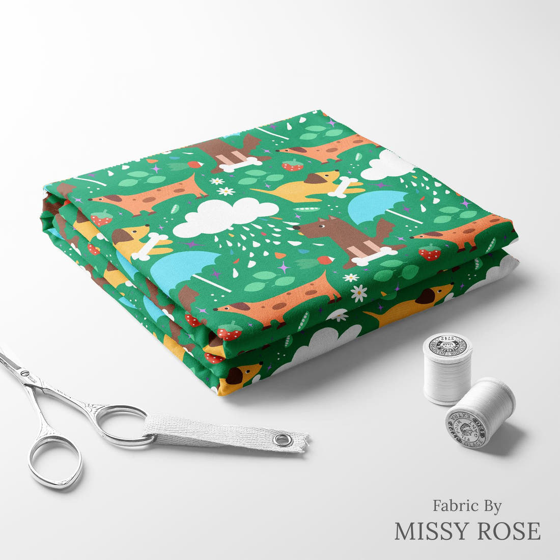 Scandi 21 folded fabric stack with matching thread - pre-order fabric Australia | Fabric by Missy Rose