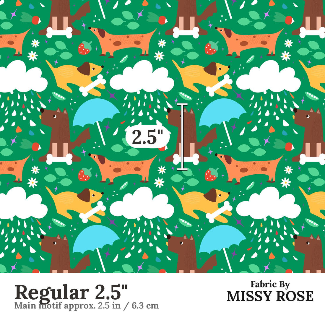 Scandi 21 Regular 2.5 inch print scale guide | Fabric by Missy Rose