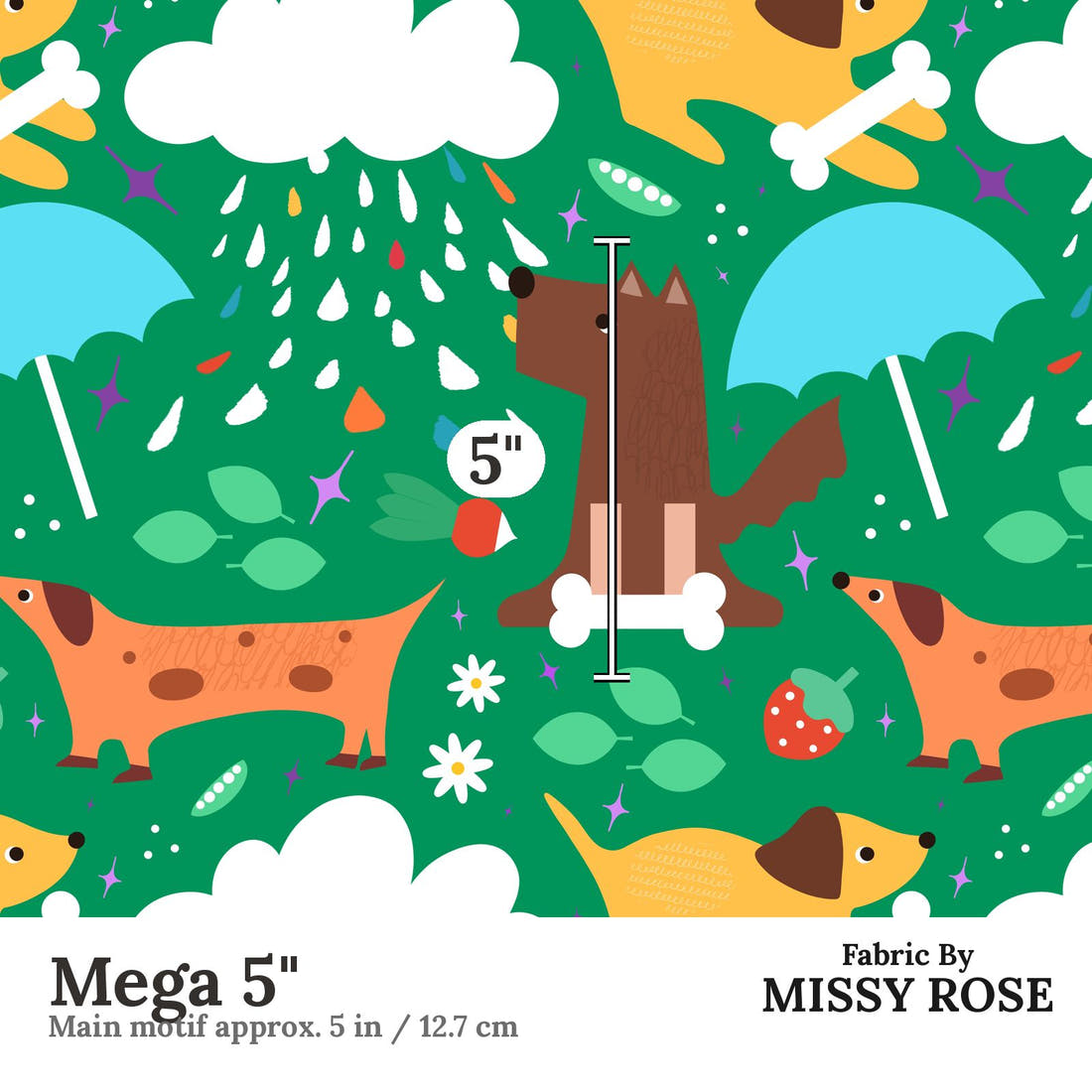 Scandi 21 Mega 5 inch print scale guide | Fabric by Missy Rose