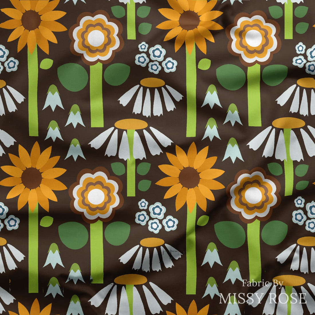 Scandi 22 draped fabric mockup - custom printed fabric by the metre | Fabric by Missy Rose