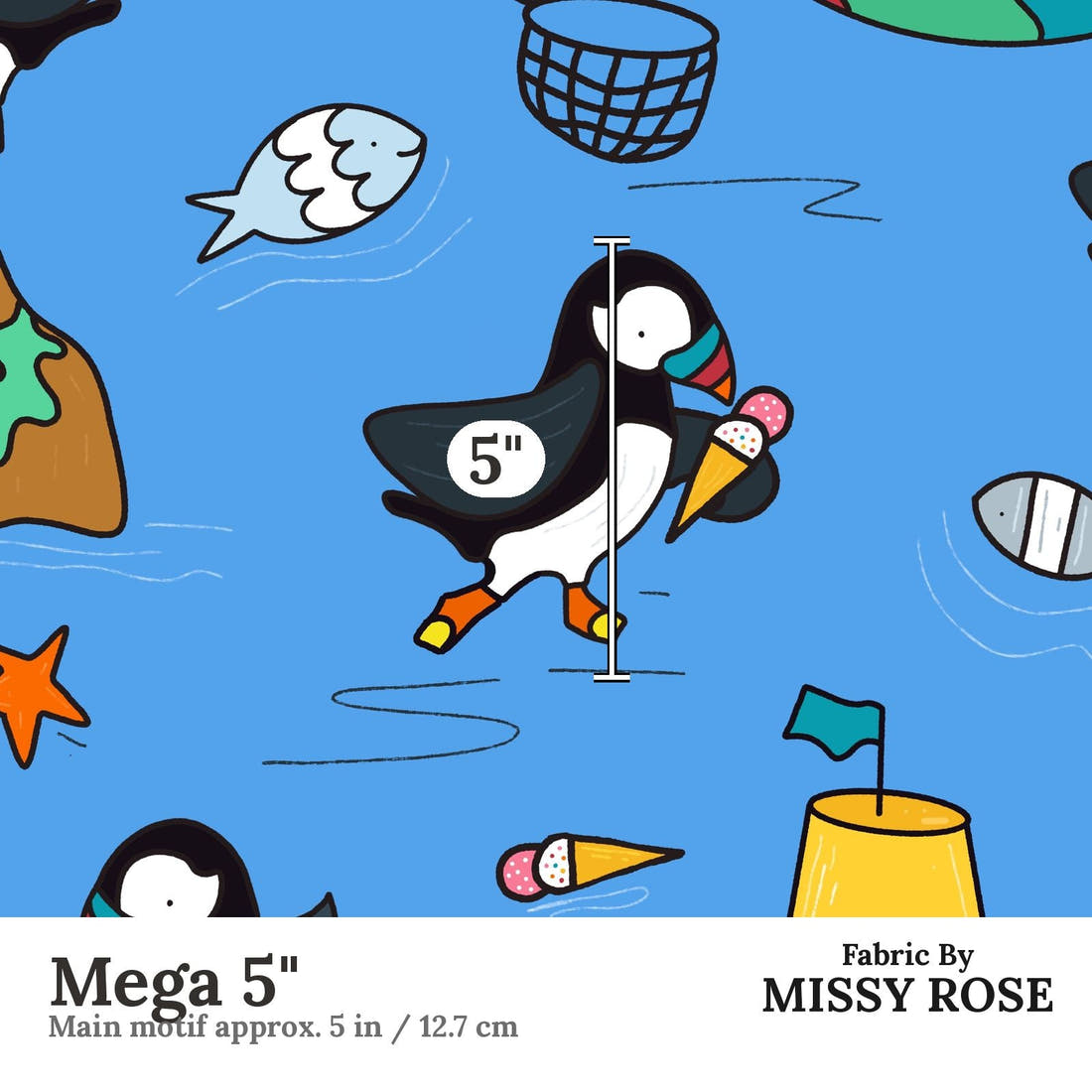 Scandi 23 Mega 5 inch print scale guide | Fabric by Missy Rose