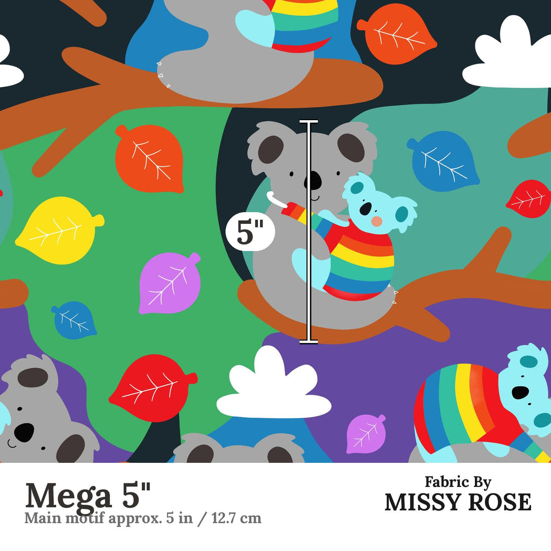 Scandi 24 Mega 5 inch print scale guide | Fabric by Missy Rose