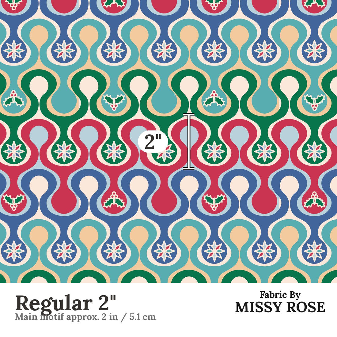 Scandi 25 Regular 2 inch print scale guide | Fabric by Missy Rose