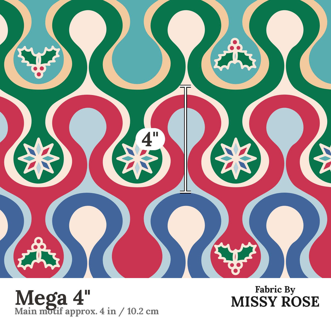 Scandi 25 Mega 4 inch print scale guide | Fabric by Missy Rose