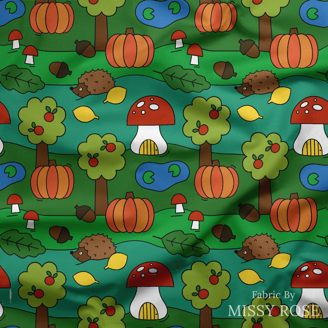 Scandi 26 draped fabric mockup - custom printed fabric by the metre | Fabric by Missy Rose