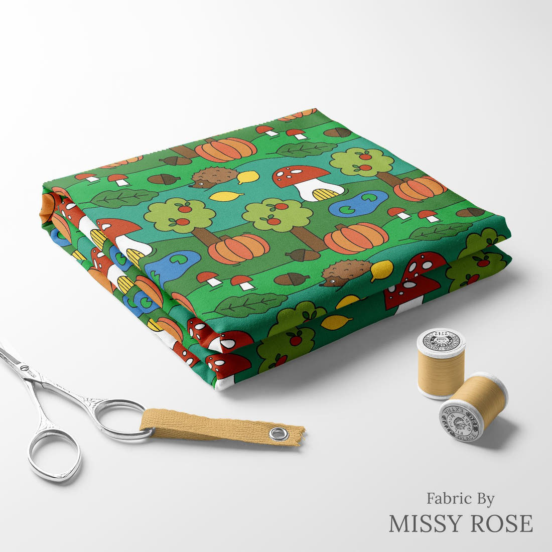 Scandi 26 folded fabric stack with matching thread - pre-order fabric Australia | Fabric by Missy Rose