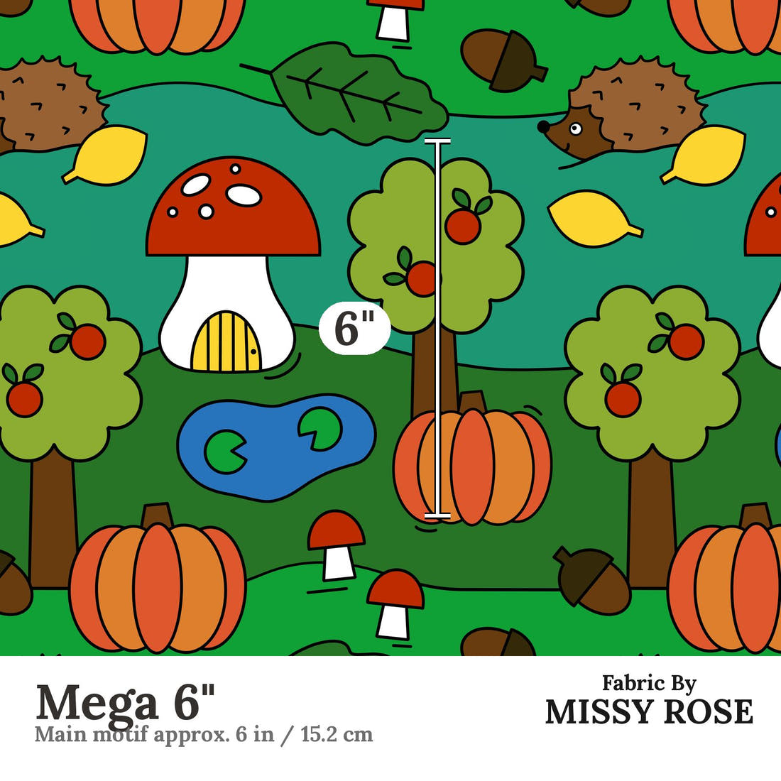 Scandi 26 Mega 6 inch print scale guide | Fabric by Missy Rose