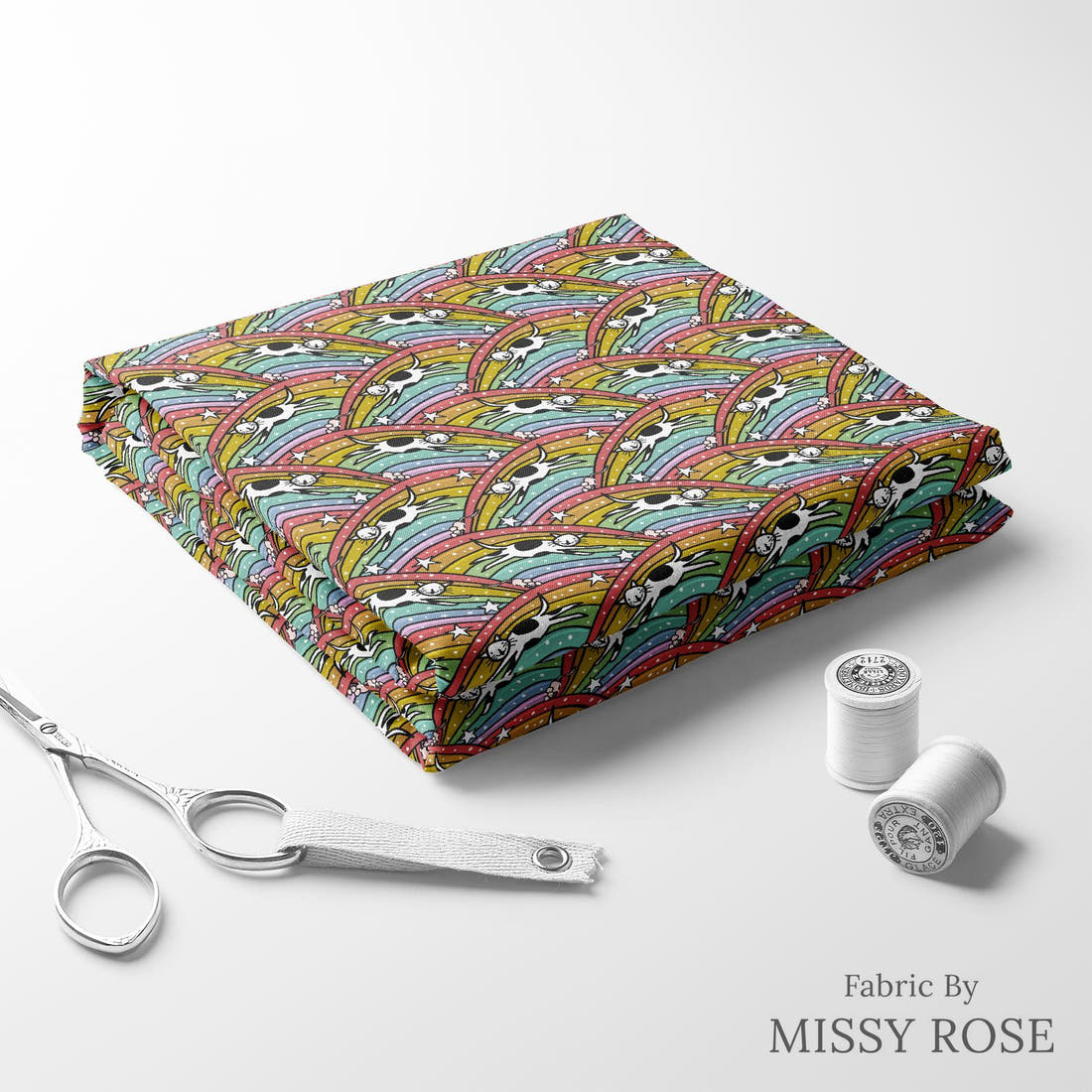 Scandi 27 folded fabric stack with matching thread - pre-order fabric Australia | Fabric by Missy Rose